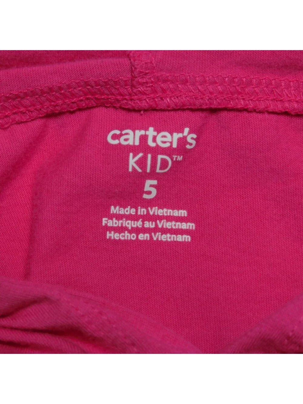 Carters Kid Girls Size 5 Hoodie Pink Long Sleeve Star Glitter Graphic Pullover